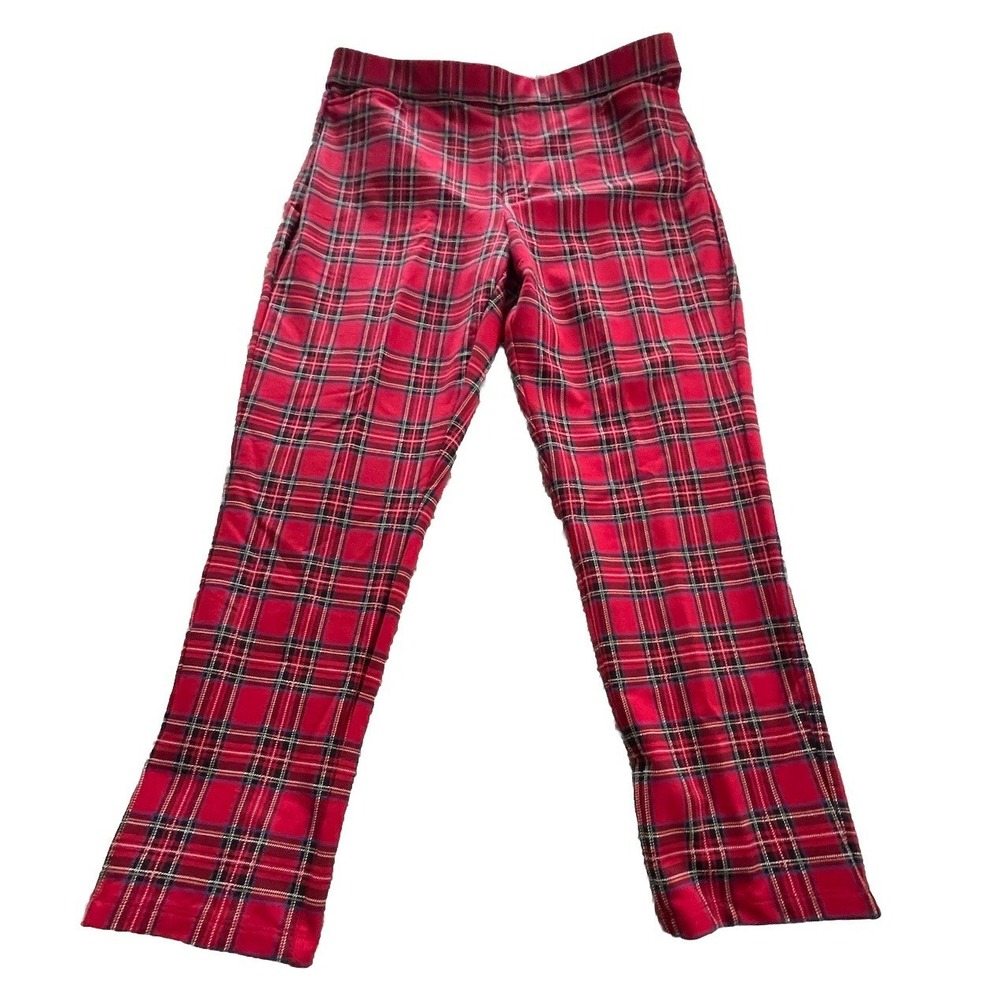 Susan Graver Women's Pants Sz L Weekend Printed French Multi-colored